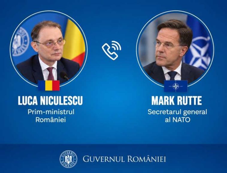 Premierul a discutat cu secretarul general al NATO despre deteriorarea situației de securitate din Marea Neagră