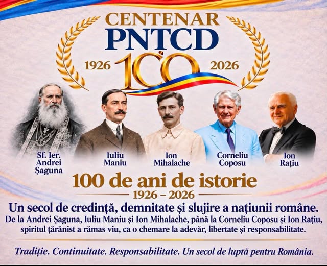 PNȚCD a marcat 100 de ani de la fuziunea dintre Partidul Național Român și Partidul Țărănesc