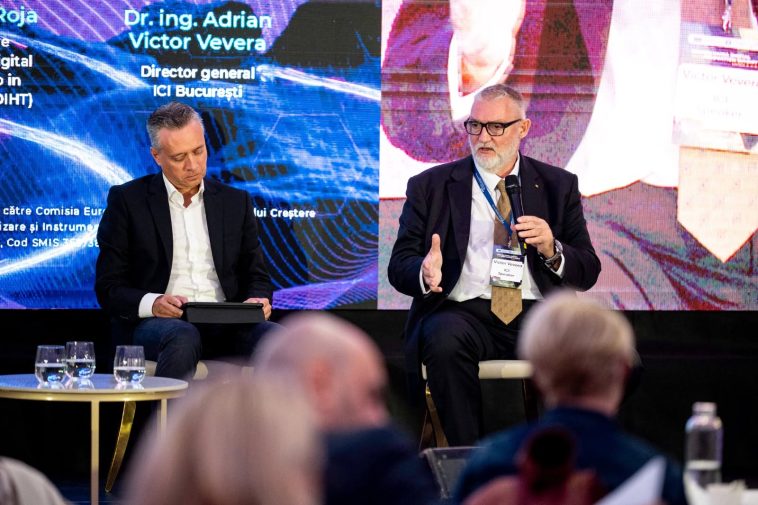 Dr. ing. Adrian-Victor Vevera, directorul general al ICI București, participând la panelul AI-Ready la Transilvania Digital Innovation Summit 2026, Cluj-Napoca, 8 octombrie 2026