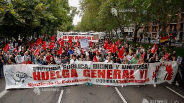 Criza locuințelor din Spania: Zeci de mii de protestatari la Madrid și în alte orașe din țară