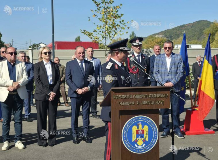 Neamț: A fost inaugurat noul sediu al Detașamentului de Pompieri Târgu-Neamț; investiția de 12 milioane este a Consiliului Județean