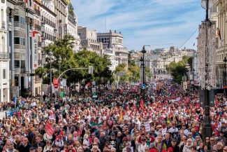 Proteste în Europa: 25.000 de oameni au manifestat la Madrid pentru măsuri de protecţie cu privire la sistemul public de pensii