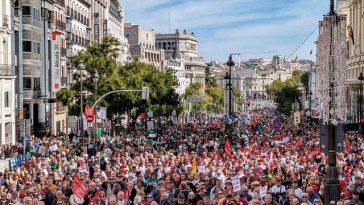Proteste în Europa: 25.000 de oameni au manifestat la Madrid pentru măsuri de protecţie cu privire la sistemul public de pensii