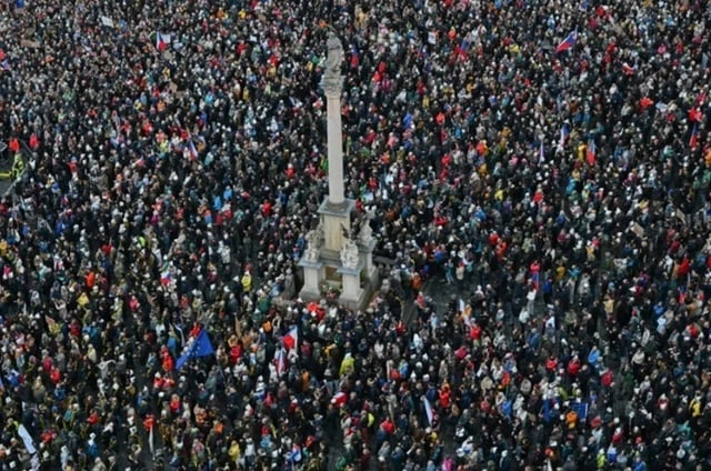 Manifestaţie la Praga împotriva desfiinţării redevenţei audiovizuale