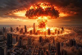 Netanyahu a postat o imagine generată de AI cu o bombă nucleară care loveşte Tel Avivul şi a avertizat cu privire la pericolul unui „al doilea Holocaust” dacă nu va fi votat