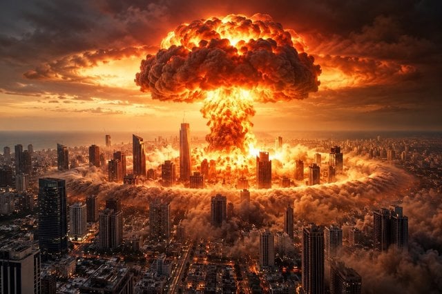Netanyahu a postat o imagine generată de AI cu o bombă nucleară care loveşte Tel Avivul şi a avertizat cu privire la pericolul unui „al doilea Holocaust” dacă nu va fi votat